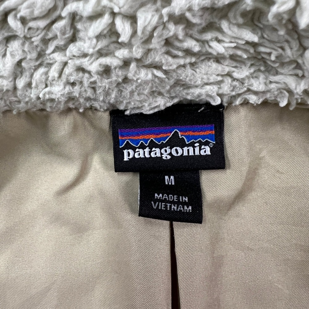 Patagonia Los Gatos Fleece Jacket Womens M Birch White Full Zip High Pile Soft - Picture 5 of 8